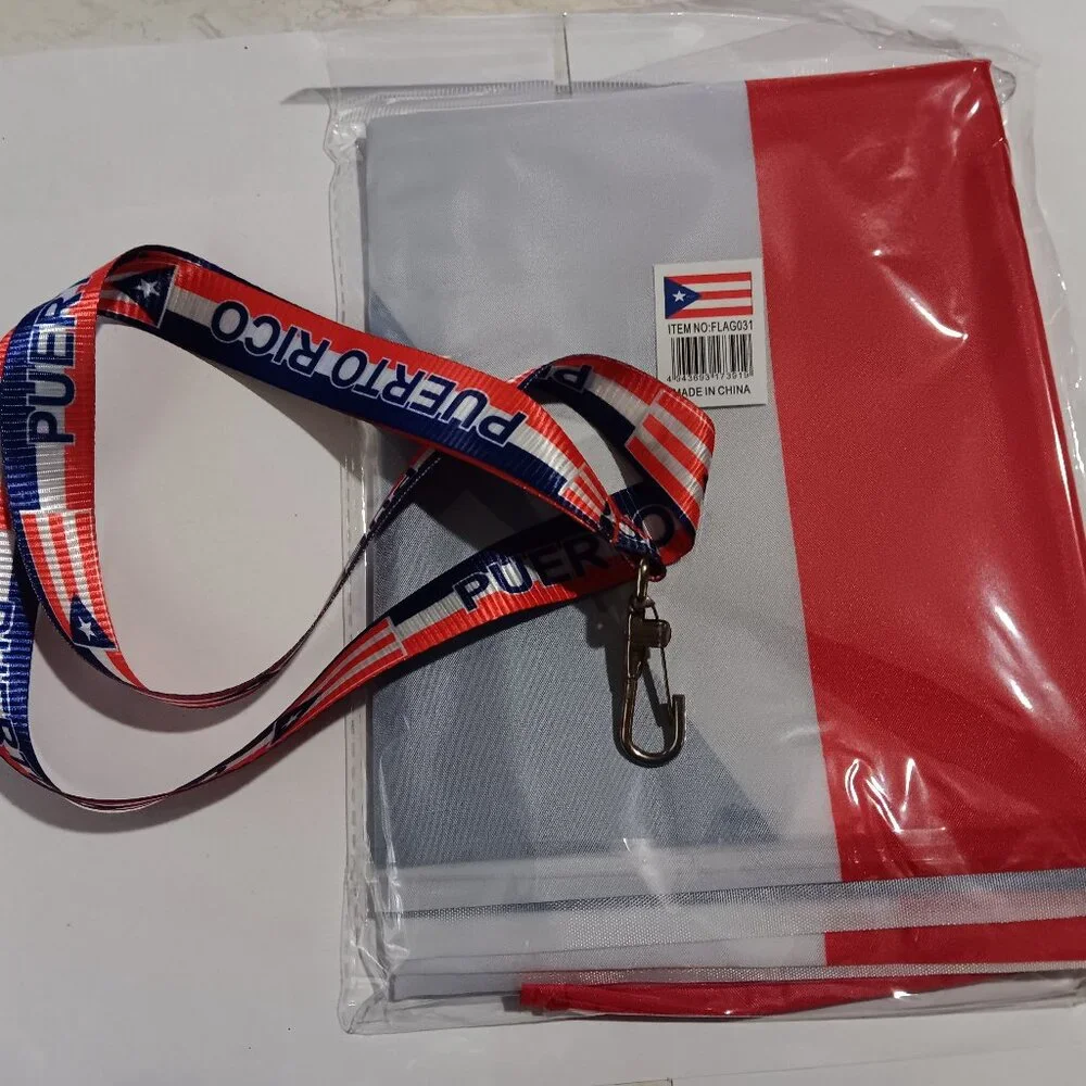 Puerto Rico BUNDLE Lanyard + 3x5 Flag